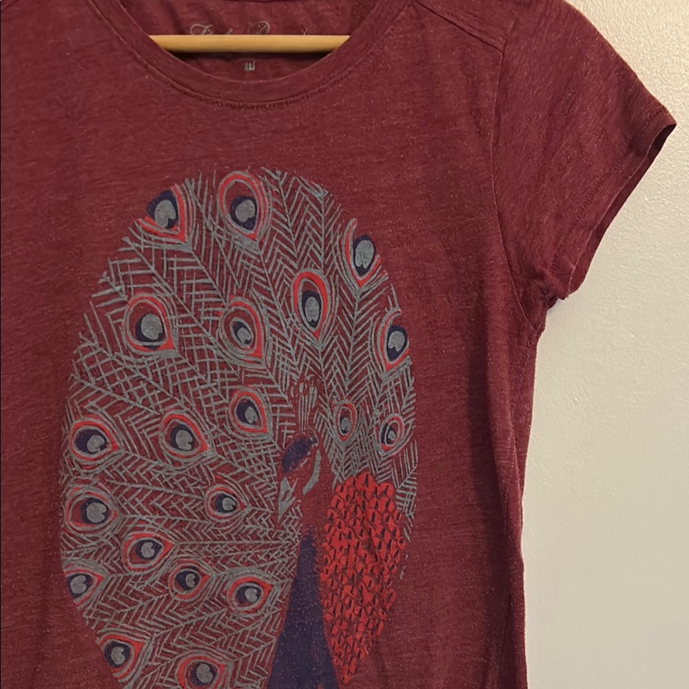 Lucky Brand Peacock Graphic Tee